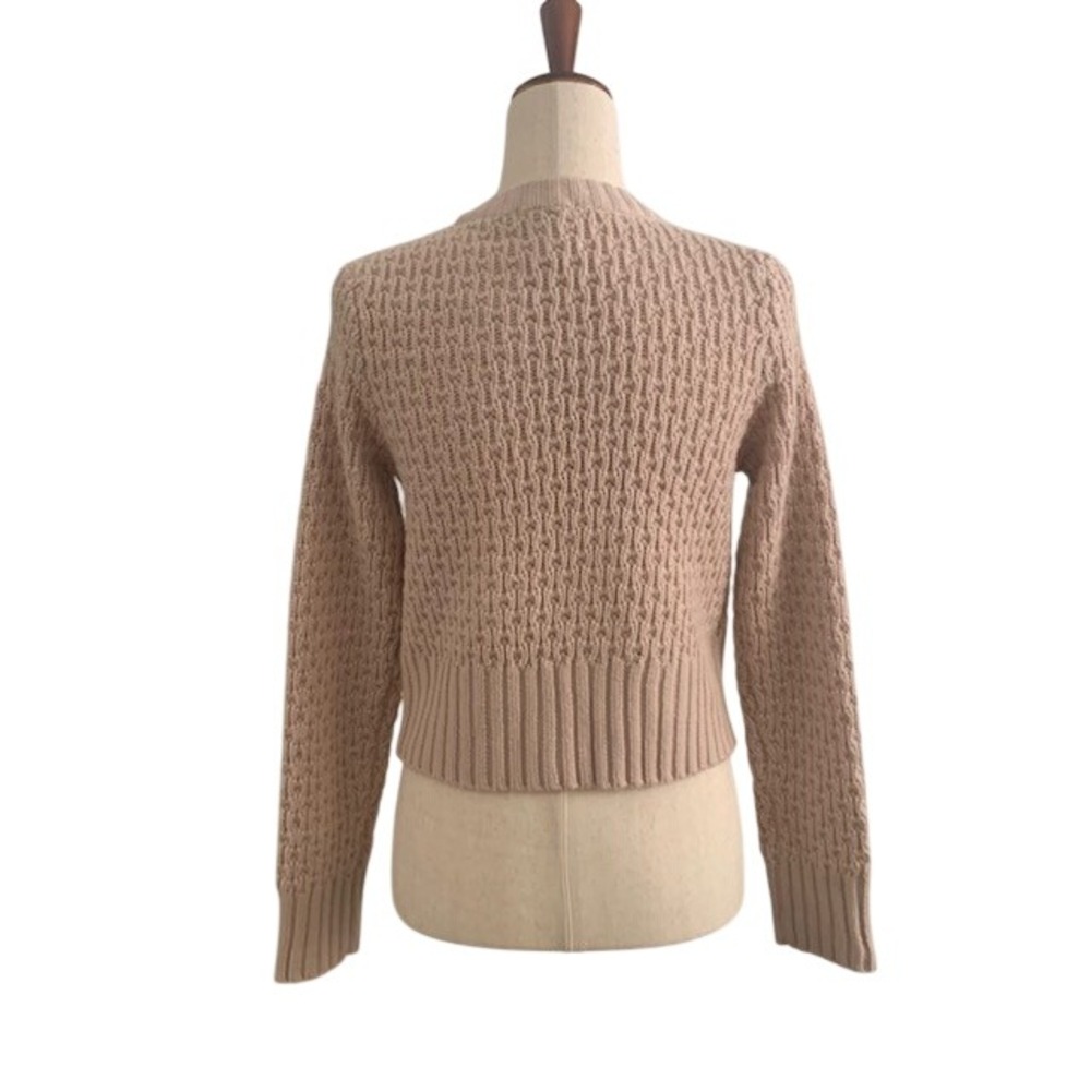 H&M Wool Blend Zip Cardigan S Blush Pink Preppy Soft Girl Vanilla Girl Pockets - Picture 3 of 7